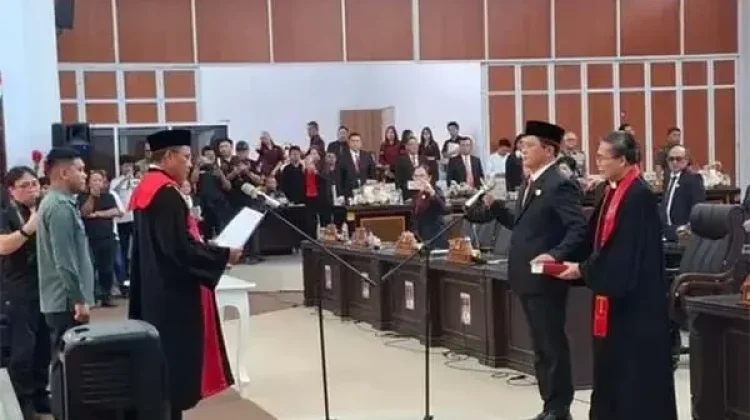Frangky Wolayan Resmi Jabat Ketua DPRD Minahasa