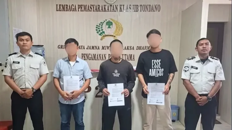 Lapas Kelas IIB Tondano Salurkan Hak Integrasi bagi Tiga WBP
