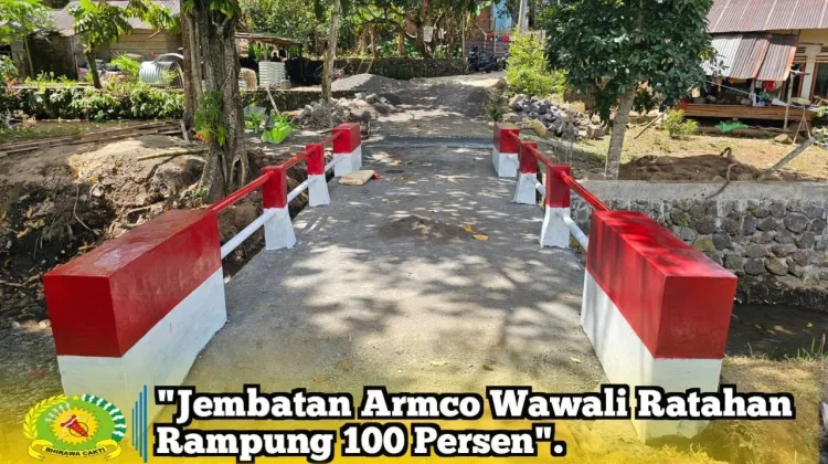 Pembangunan Jembatan Armco di Wawali Ratahan Capai 100 Persen