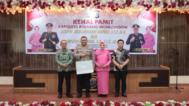 Kenal Pamit Kapolres Bolmong, AKBP Reza Tarigan Resmi Bertugas