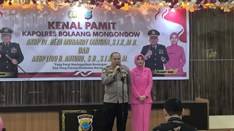 Polres Bolmong Gelar Kenal Pamit Kapolres Baru
