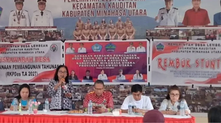 Deklarasi Gerakan Bersama Desa Siaga TBC di Desa Lembean