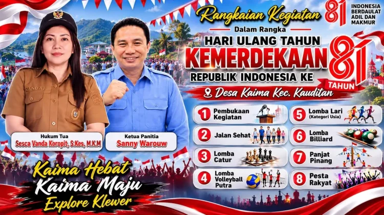 Wanua Kaima Sambut HUT RI ke 81, Panitia Siapkan Sejumlah Kegiatan