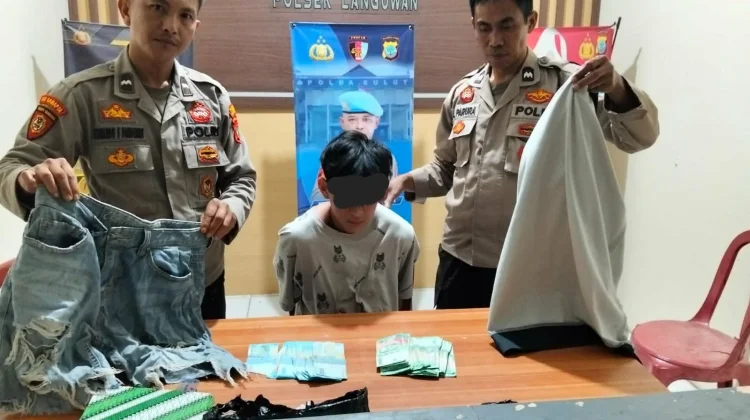 Polsek Langowan Bekuk Terduga Pencuri Toko