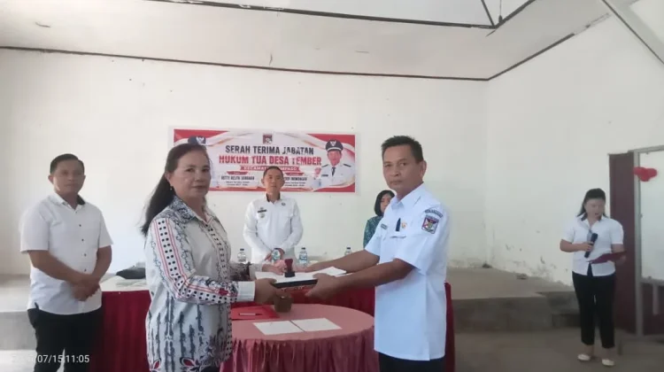 Sertijab Hukum Tua Tember, Teddy Momongan Paparkan Program Prioritas