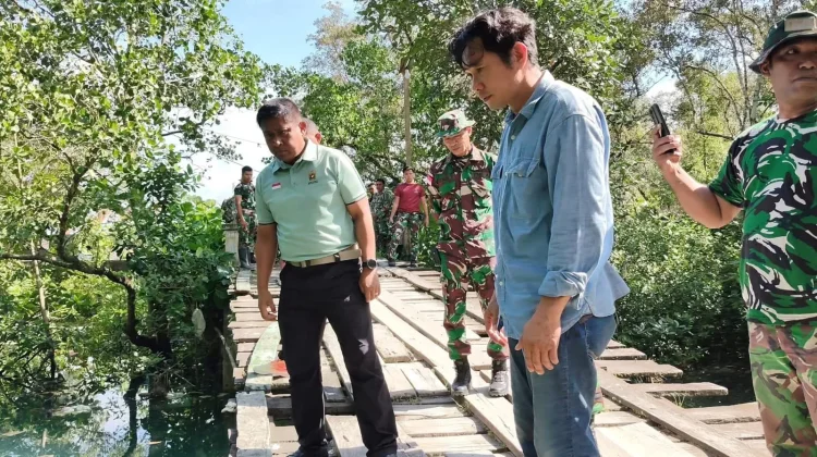 Danrem 131/Santiago Tinjau  Karya Bakti Skala Besar di Talaud