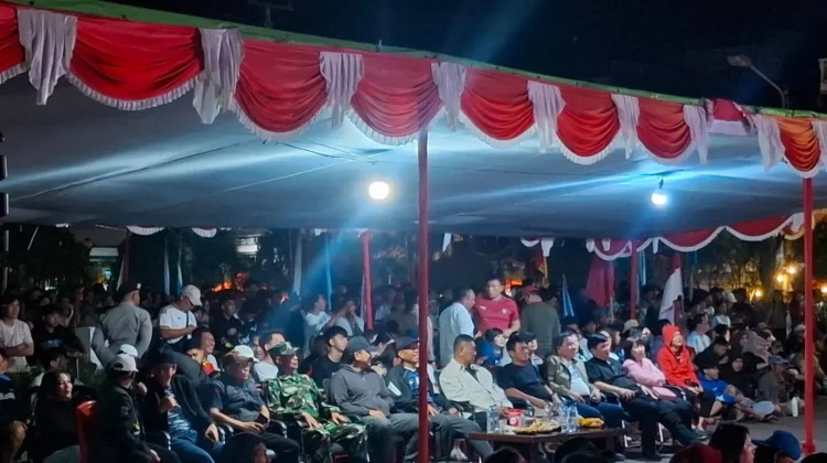 Kodim 1302 Kawal Nobar Final Piala Dunia 2026 di Amurang Aman
