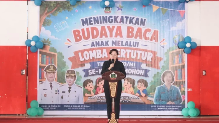 Rumajar Buka Lomba Bertutur SD/MI se-Kota Tomohon