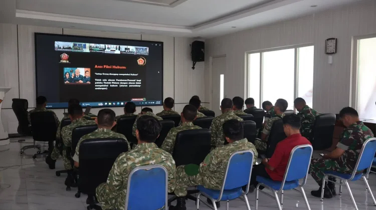 Prajurit Kodim 1302/Minahasa Ikuti Penyuluhan Hukum TNI Tahun 2026