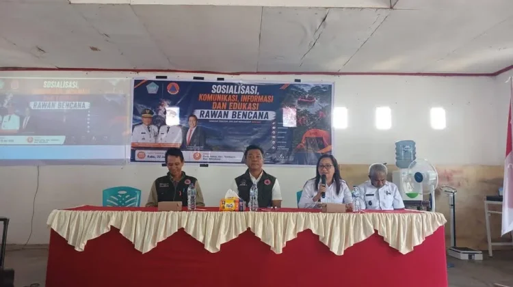 Camat Tombariri Dampingi BPBD Sulut Gelar Sosialisasi KIE Rawan Bencana