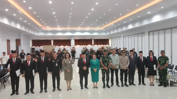 Dandim 1302 Hadiri Pelantikan Pejabat Pimpinan Tinggi Pemkab Minahasa