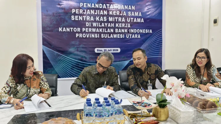 BI Sulut Lakukan PKS Sentra Kas Mitra  Utama dengan Bank Mandiri dan BSG