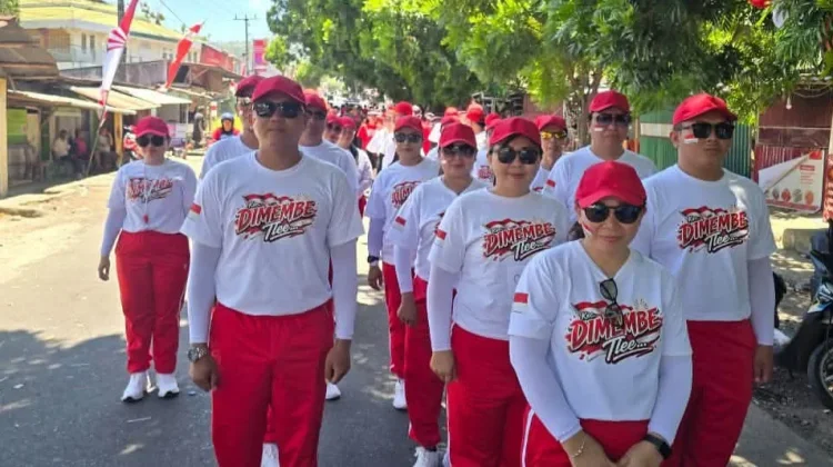 Kecamatan Dimembe Peserta Lomba Gerak Jalan Tingkat Kabupaten Minut