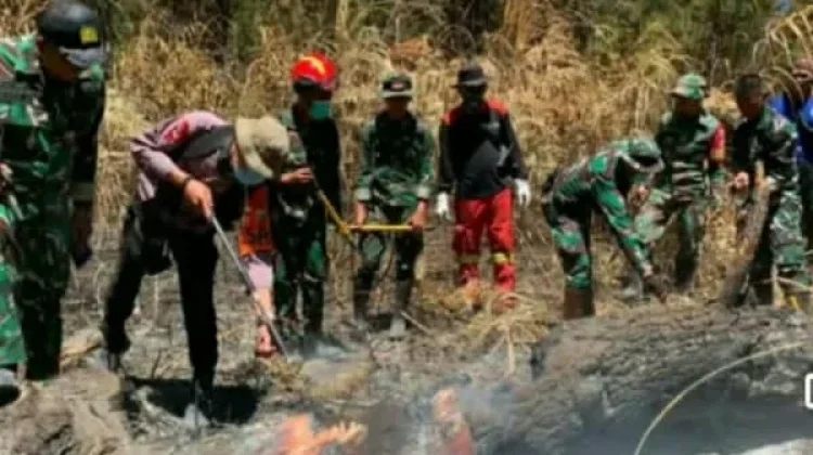 Sinergi TNI-Polri Berhasil Padamkan Karhutla di Lereng Gunung Soputan