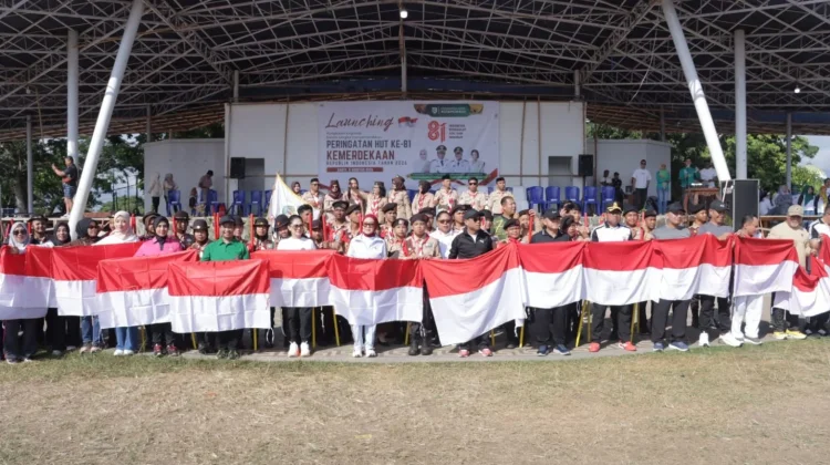 Kapolres Kotamobagu Hadiri Launching Rangkaian Kegiatan Sambut HUT RI ke-81
