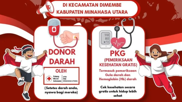 Semarak Kemerdekaan, Kecamatan Dimembe Bakal Gelar Donor Darah dan PKG