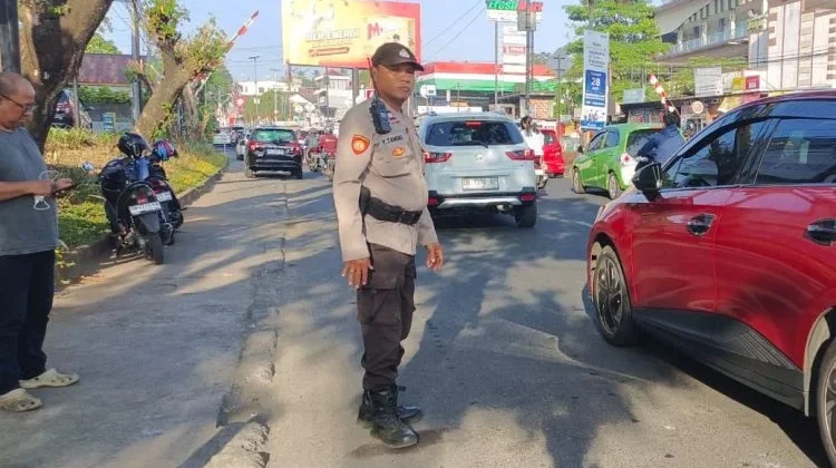 Polsek Mapanget Gelar Pos Cakalang Pagi, Cegah Kemacetan dan Pelanggaran Lalin
