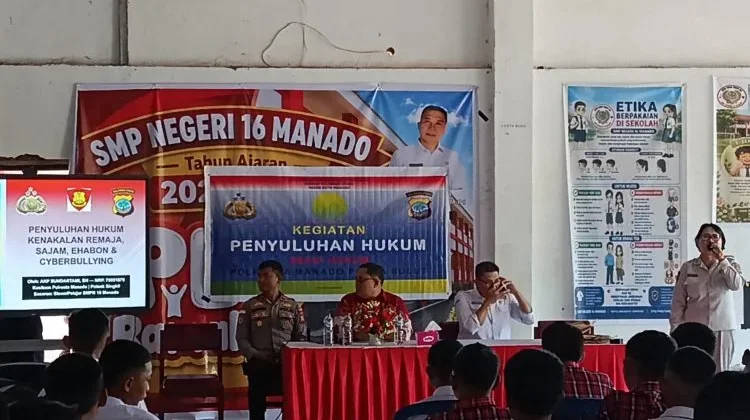 Sikum Polresta Manado Edukasi Pelajar SMPN 16, Cegah Kenakalan Remaja