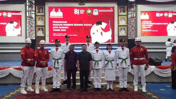 SMAN 7 Manado pada Pengukuhan Paskibra dan Persiapan Upacara HUT RI ke-81