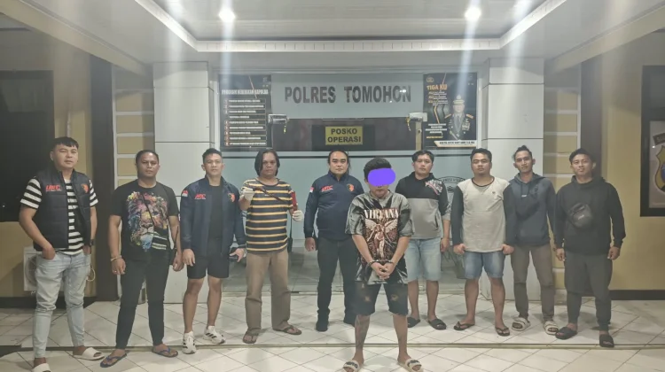 URC Resmob Polres Tomohon Amankan Pelaku Penganiayaan Gunakan Sajam