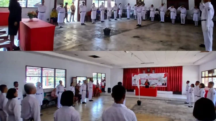 Camat Tombariri Kukuhkan Paskibra HUT RI Ke-81 Kecamatan