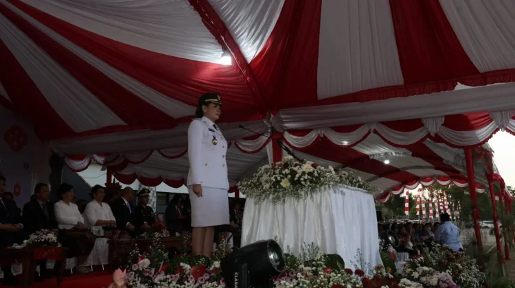 Rumajar Pimpin Upacara Penurunan Bendera HUT ke-81 Kemerdekaan RI