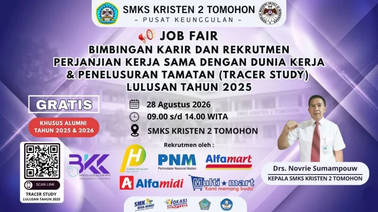 SMKS Kristen 2 Tomohon Gelar Job Fair & Tracer Study Lulusan 2025
