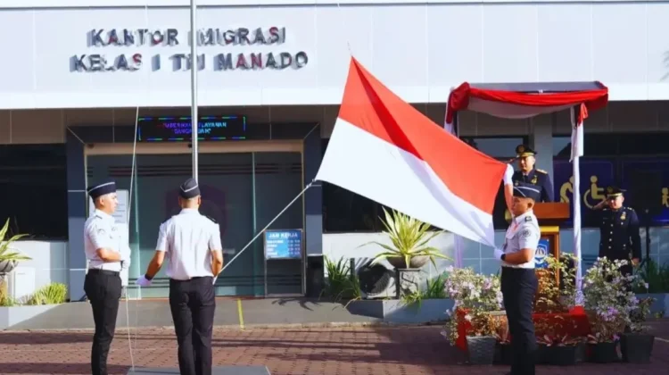 Kanwil Ditjen Imigrasi Sulut Gelar Upacara Bendera Merayakan HUT RI ke-81