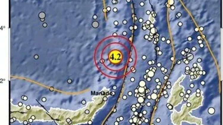 Gempabumi Tektonik M 4.2 Guncang Wilayah Kabupaten Kepulauan Sitaro