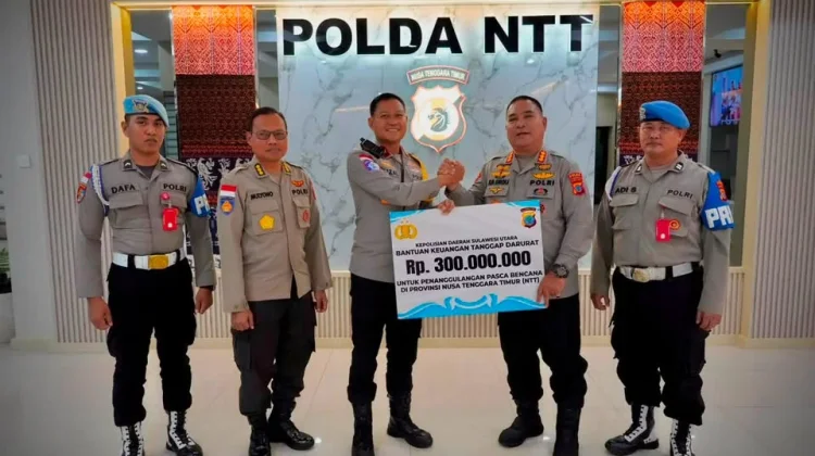 Kapolda Sulut Salurkan Bantuan untuk Korban Gempa Bumi di NTT