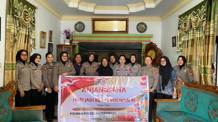 Polwan Polres Kotamobagu Gelar Anjangsana Peringati Hari Jadi ke-78