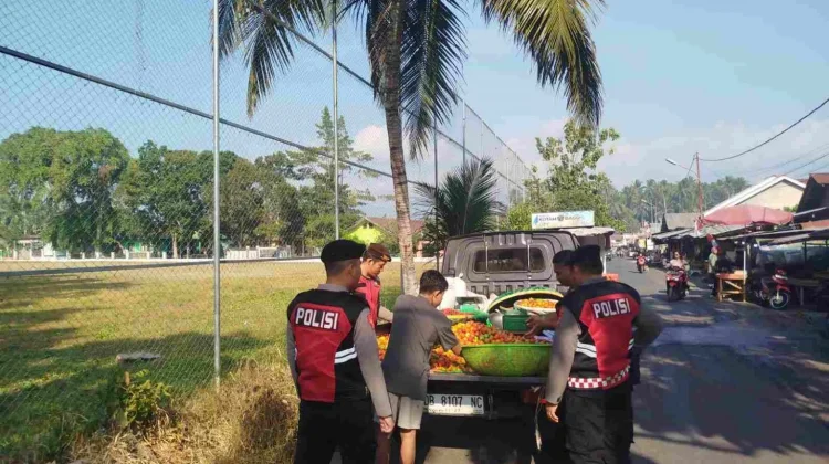 Jaga Kamtibmas, Tim Pantera Presisi Polres Kotamobagu Sambangi Pasar Poyowa Kecil
