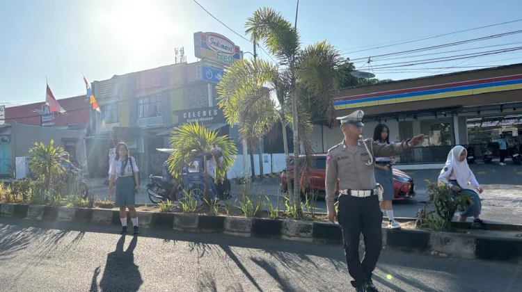 Strong Point Pagi, Sat Lantas Polres Kotamobagu Ciptakan Arus Lalu Lintas Lancar