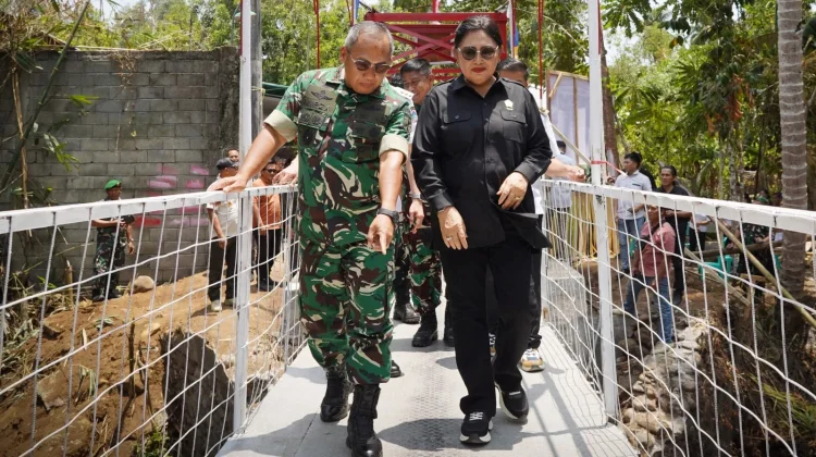 Pangdam Merdeka Tinjau Jembatan Perintis Garuda di Kokoleh Satu Minut