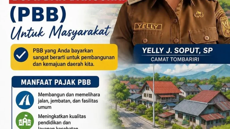 Camat Tombariri Ajak Warga Bayar PBB Tepat Waktu