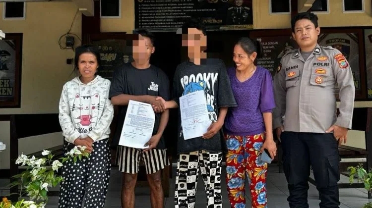 Polsek Bunaken Mediasi Kasus Pengancaman di Kelurahan Pandu, Berakhir Damai