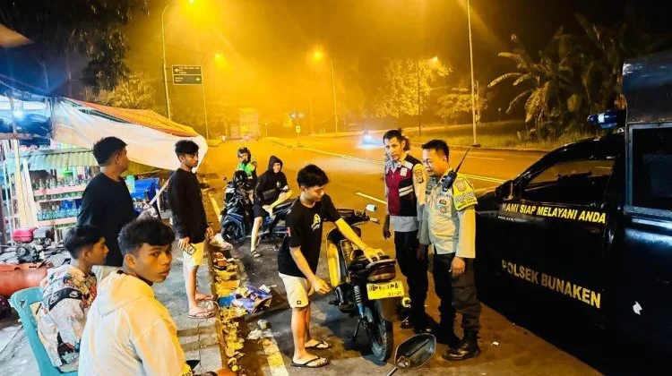 Polsek Bunaken Gelar KRYD, Antisipasi Balap Liar dan Gangguan Kamtibmas