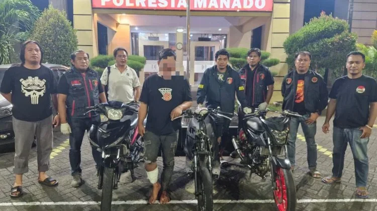 URC Satreskrim Manado Amankan Pelaku Curanmor, 3 Motor Disita
