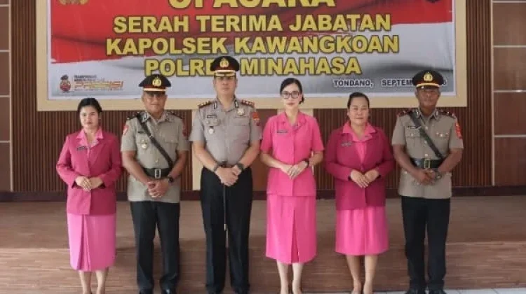 Ipda Ronny Steven Ambat Resmi Jadi Kapolsek Kawangkoan