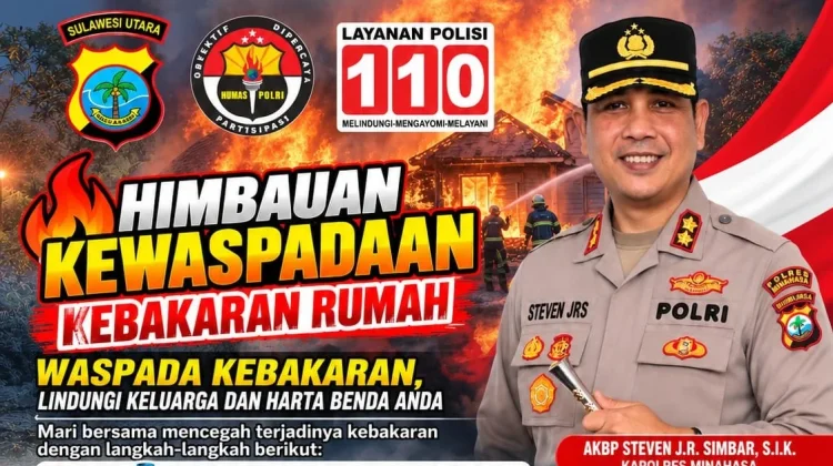 Kapolres Minahasa Imbau Warga Waspadai Potensi Kebakaran Rumah