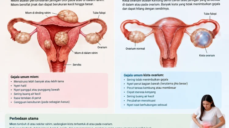 Perbedaan Miom dan Kista yang Perlu Diketahui