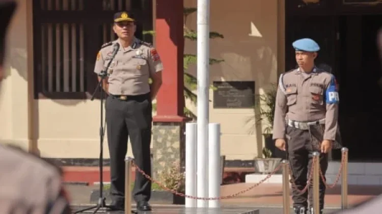Apel Perdana, Plt Kapolres Minut Tekankan Disiplin Personel