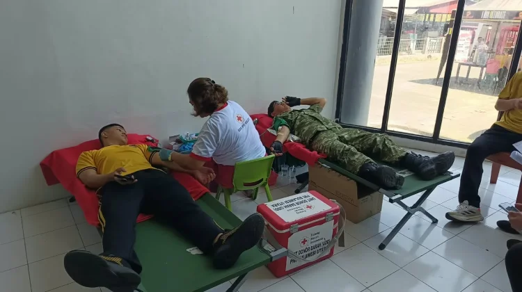 Korem 131/Santiago Dukung RRI Fest, Kerahkan 11 Personel Ikut Donor Darah