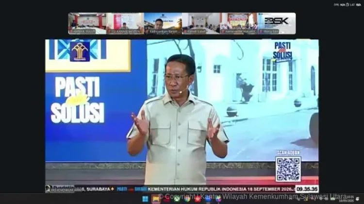 Perkuat Pelayanan Hukum, Kemenkum Sulut Ikuti Episode 17 “Pasti Ada Solusi”