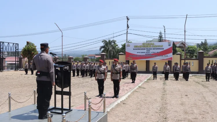 Kapolres Kotamobagu Pimpin Upacara Sertijab Kasat Reskrim