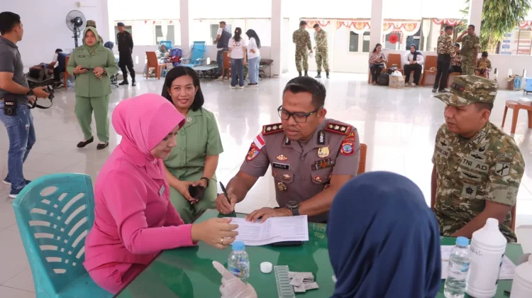 Bakti Sosial Donor Darah, Sinergitas TNI-Polri Hadir untuk Kemanusiaan