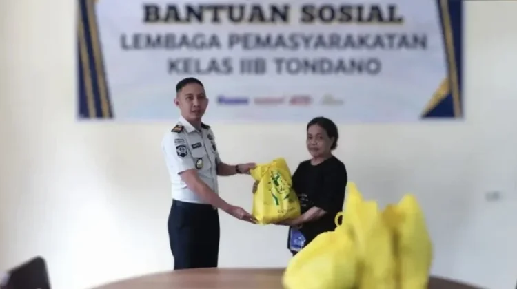 Ringankan Beban Keluarga WBP, Lapas Tondano Bagikan Bantuan Sembako