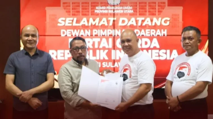 Pengurus Baru DPD Partai Garuda Silahturahmi ke KPU Sulut