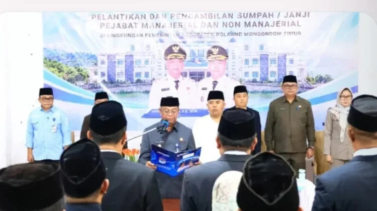 Bupati Boltim Lantik 35 Pejabat, 8 Lainnya Ditunjuk sebagai Plt