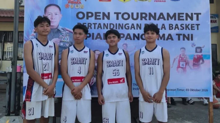 Tim Basket SMAN 3 Tondano (Binsus) Juara Open Tournament Piala Panglima TNI